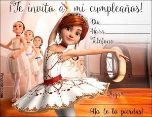 Invitación de cumpleaños Ballerina