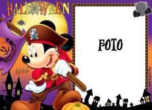 Marco para foto de Halloween con Mickey Mouse 13x18 cm