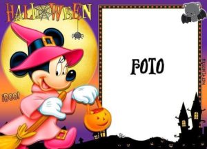 Marco para foto de Halloween con Minnie Mouse 13x18 cm