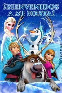 cartel bienvenida fiesta frozen