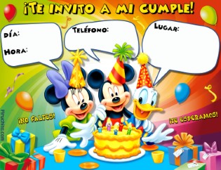 Invitacion Mickey Amigos Piruchita 2