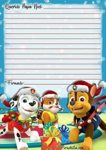 Carta Papá Noel de Patrulla Canina gratis Carta Papá Noel de Patrulla Canina gratis
