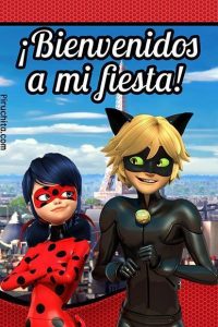 Cartel Ladybug para candybar Bienvenido a mi fiesta de cumpleaños