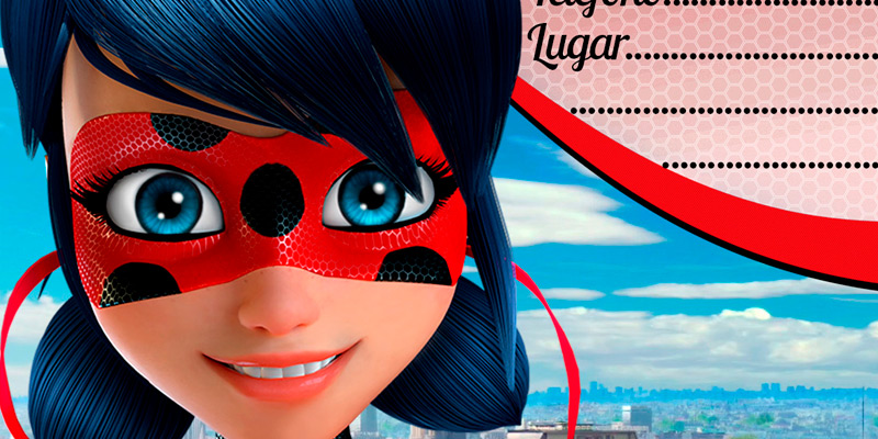 ▷ Invitación de cumpleaños Prodigiosa Ladybug 【2021 GRATIS】