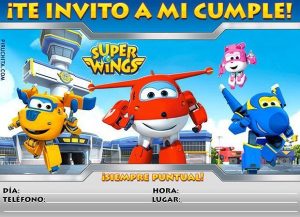 Piruchita invitación super wings gratis