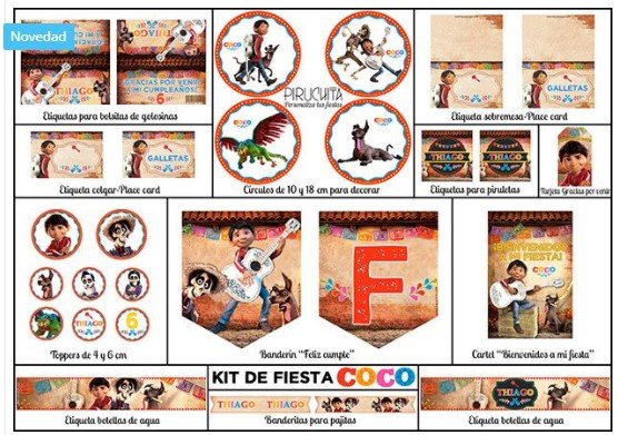 Decoración de cumpleaños de Coco de Disney
