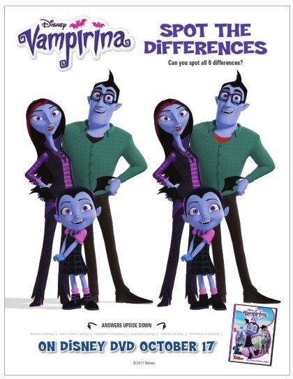 Juego de buscar las diferencias de Vampirina