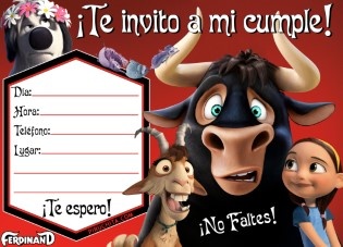 Invitacion Cumpleanos Ferdinand Gratis Piruchita