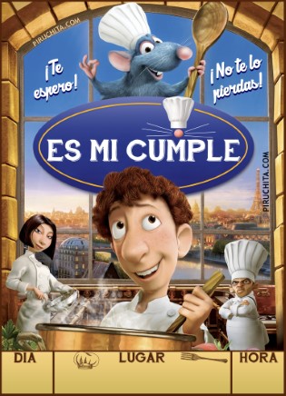 Invitacion Cumpleanos Ratatouille Gratis Piruchita