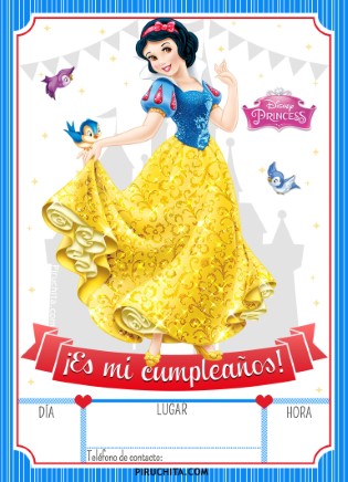 Invitacion Cumpleanos Blancanieves Gratis Piruchita