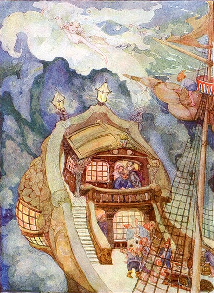 Ilustración del libro original La Sirenita