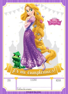 Invitacion Cumpleanos Rapunzel Gratis Piruchita