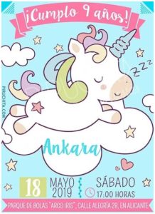 invitacion de cumpleaños de unicornios personalizable premium-2