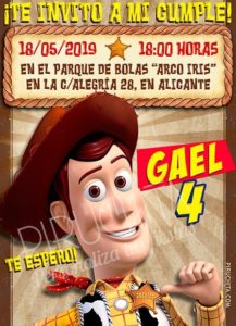 Piruchita Invitacion Toy Story 3 Woody