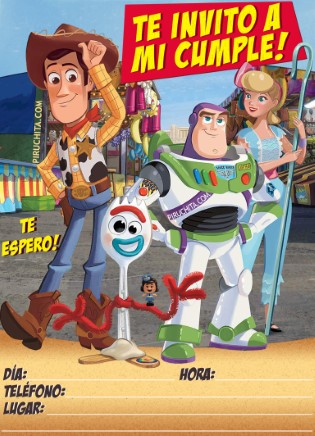 Invitacion Cumpleanos Toy Story Gratis Piruchita