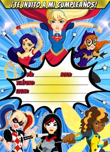 Invitacion Cumpleanos Superhero Girls Gratis Piruchita 300