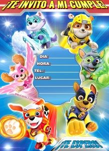 Invitacion Cumpleanos Poderosa Patrulla Canina Superheroes Piruchita 1 300