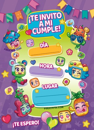 Invitación de Mojipops Cumple