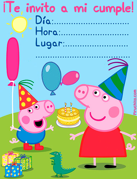 Escalofriante amenaza Nunca ▷ Invitación de Cumpleaños de Peppa Pig 【2021 - GRATIS】